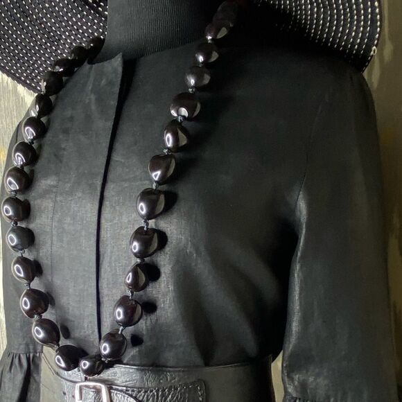 Ralph Lauren Black Label Jet Black Polished Linen Cropped Ruffle Sleeve Jacket - Picture 10 of 16